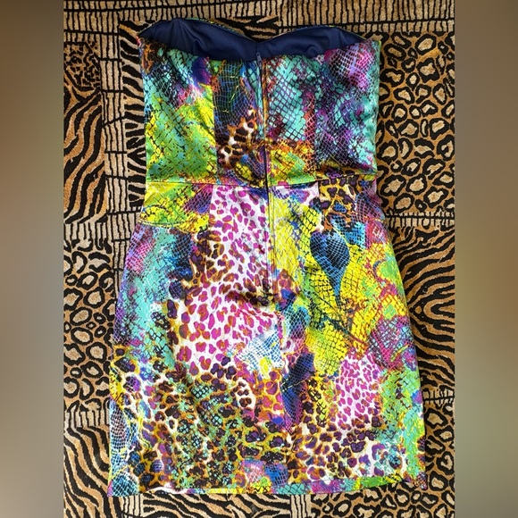 Teeze Me Leopard Strapless & Mini Dresses Sheer Multicolor (5) - Picture 8 of 10